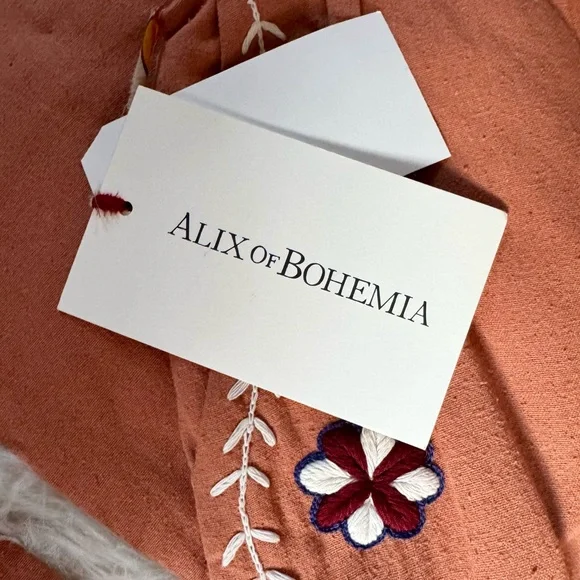 Alix of Bohemia *NEW* Charlie Sienna Poppy Embroidered Pant - Picture 13 of 16